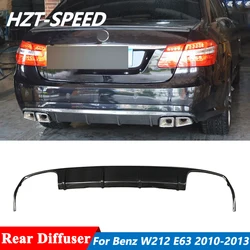 V Style Carbon Fiber Rear Bumper Lip Spoiler Diffuser For Mercedes Benz W212 E63 AMG Car Model 2010-2013