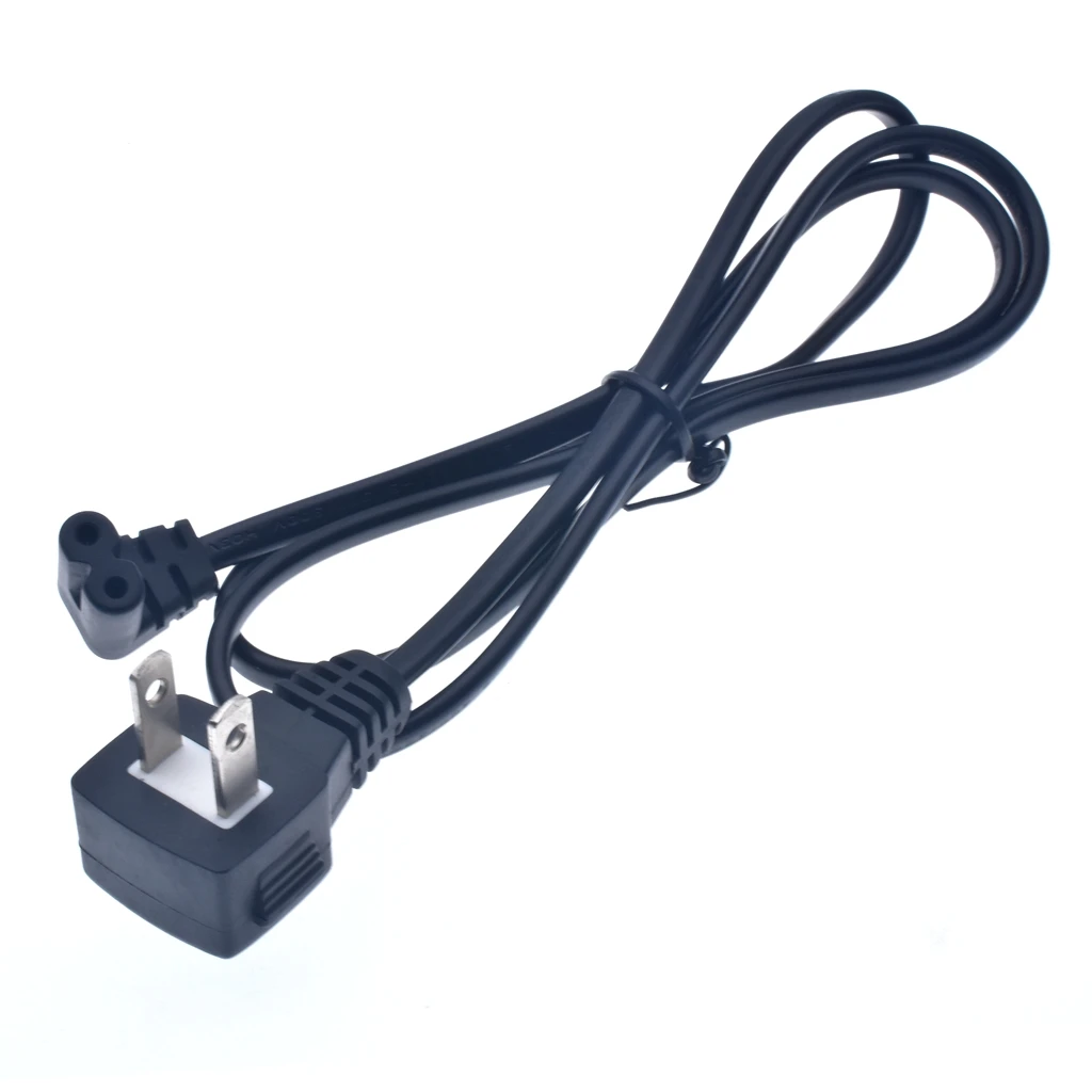 C7 90 Degree Angle AC Power Cord for Samsung Philips Sony LED TV  US 2PIN NEMA 1-15P to IEC C7 Power Lead Adapter Cable VDE Cord