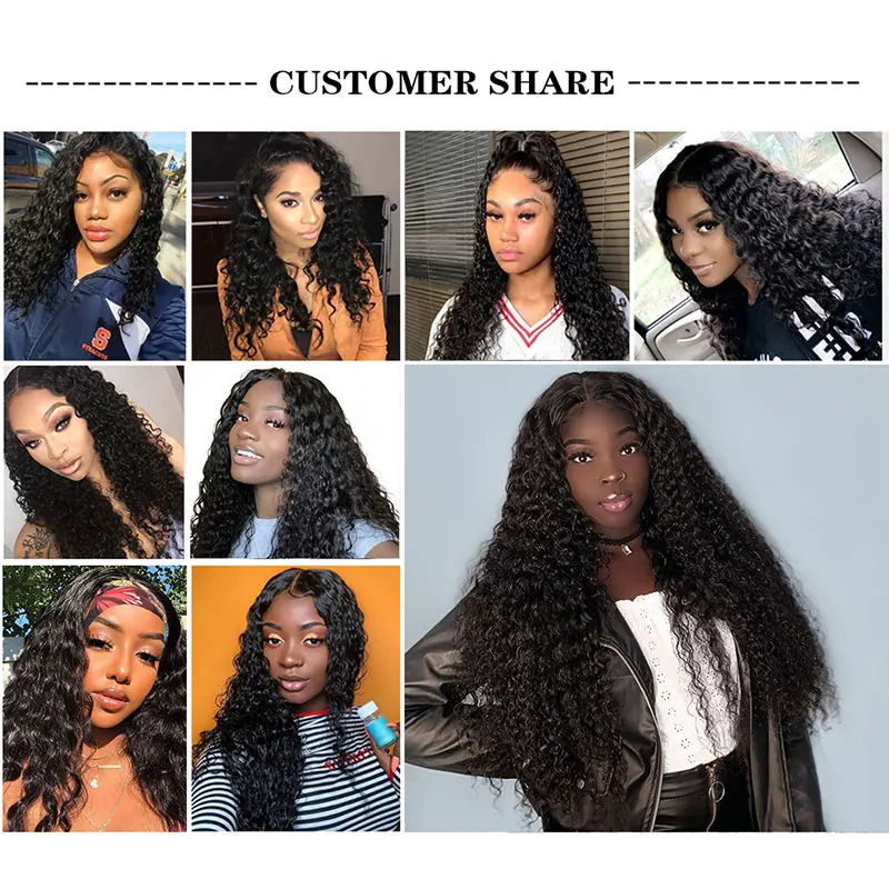 Brazilian Human Hair Wig 4x4 Lace Closure Wigs 30 Inch Deep Wave Wig Hd Lace Closure Wig 250 Density For Women Custom Lace Wigs images - 6