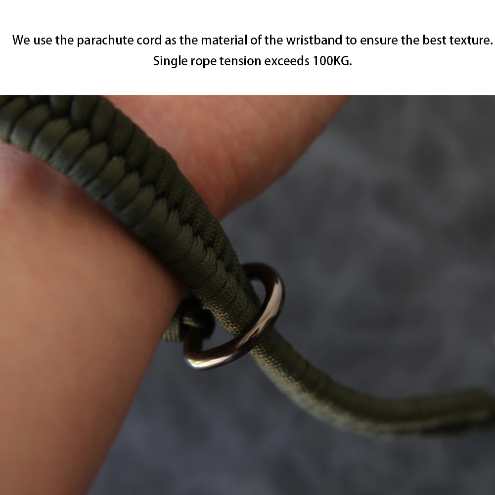 Anti-Lost กล้องสายคล้องข้อมือทนทานร่มชูชีพเชือก Hand Quick Release ของขวัญแบบพกพาเชือกปรับกลางแจ้งอุปกรณ์เสริม #