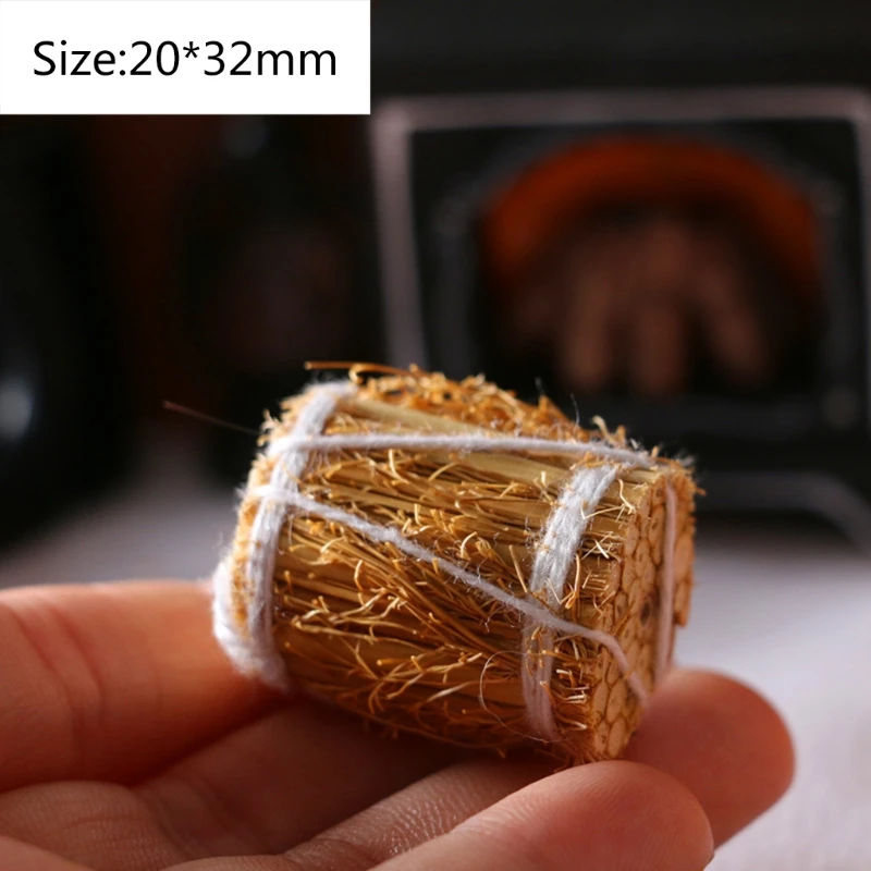 G32A 1:12 Dollhouse Miniature Room Furniture Hoe/Straw Bales/Firewood/Rubber Shoes/Carts/Fireplaces Model Decoration Accessories