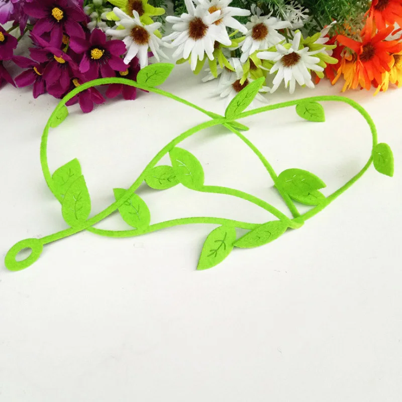 5pcs/lot Bend Wicker Felt Cutting Lancet Decoration Non-Woven Cloth Felts Kindergarten Kids Room Willow Decor Stickers