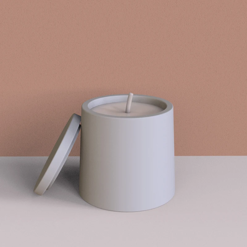 Round Cup Candle Jar Mold Concrete Pen barrel mold aromatherapy Cup Wax DIY silicone molds cement cup candle container mold