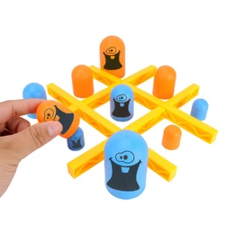 Creative Tic Tac Toe Cartoon Thinking Training Gobblet Gobblers Board Game Big Eat Small Strategy Game Educational Toy for Kids