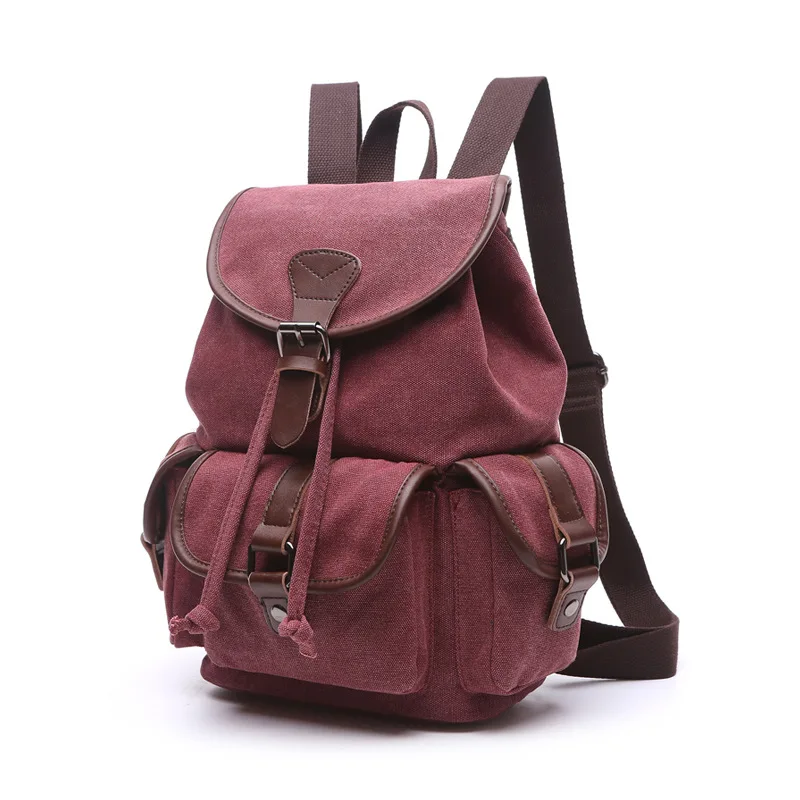 AUGUR-mochila vintage de lona para hombre, morral escolar de gran capacidad, a la moda, novedad de 2023