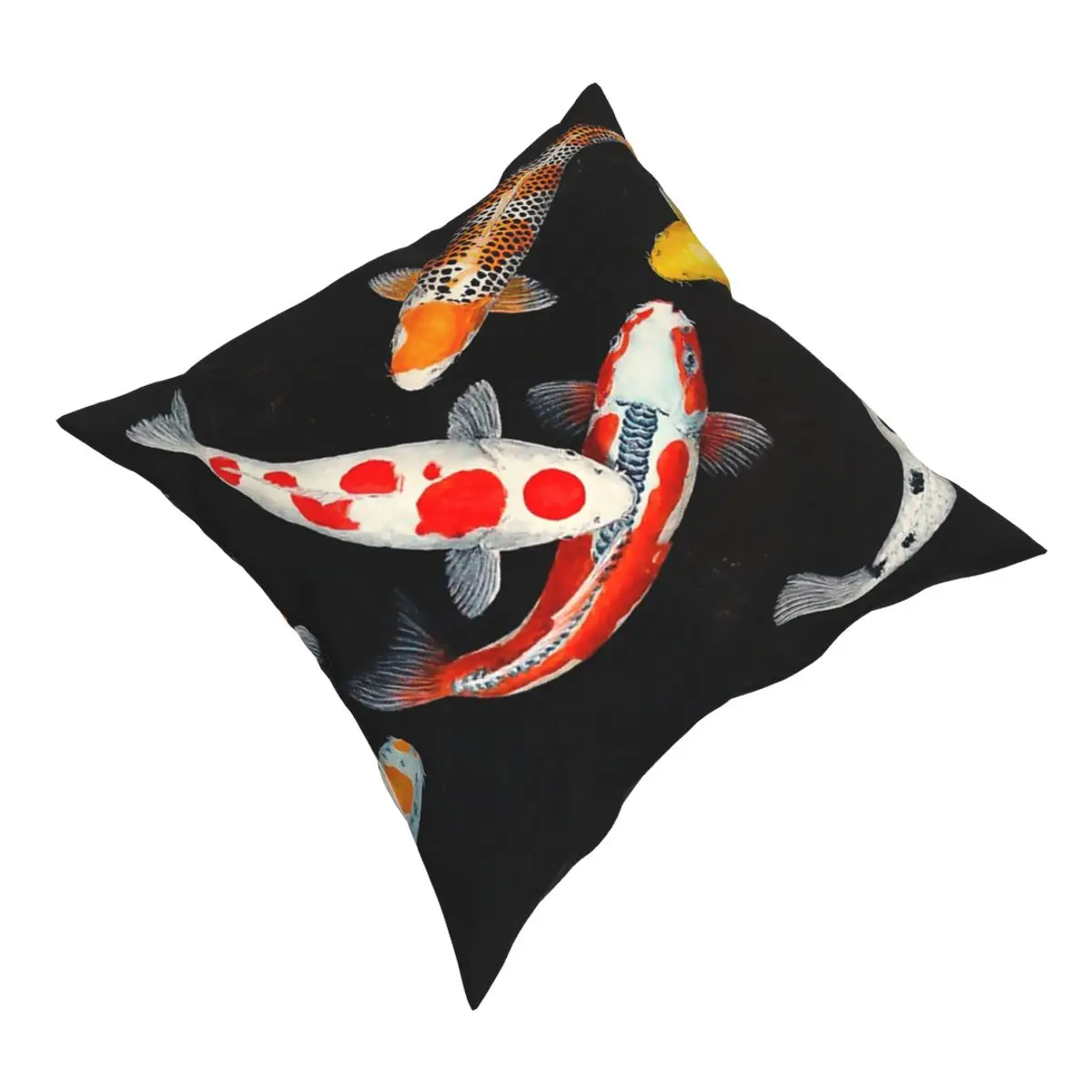 Koi Fish Lucky Pillow Cover Home Decor Pond Carp Water Cushion Cover Throw Pillow for Sofa Polyester Double-sided Printing