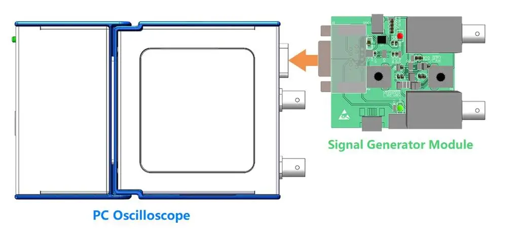 LOTO Signal Generator Module S02, 1-channel, 13MHz. Compatible with LOTO Oscilloscope OSC482,