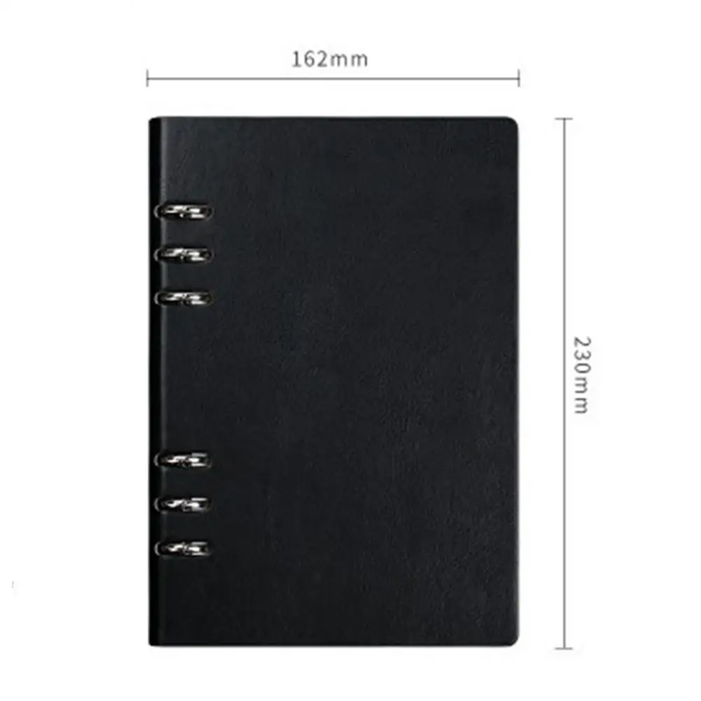 ขายร้อน!!! A5 6-Ring Binder Notebook Faux หนังการเขียนวารสาร Diary Planner