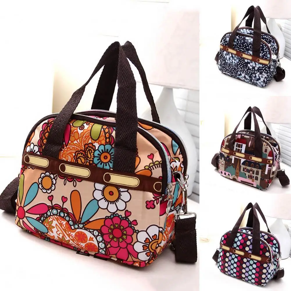 Fashionable Floral Print Shoulder Bag Satchel for Daily Activities  Colorful