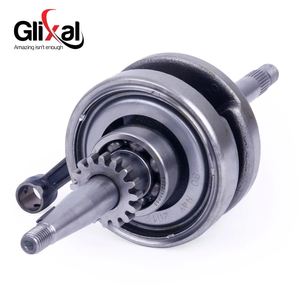 Glixal Crankshaft with 22 teeth for GY6 49cc 50cc 139QMB 139QMA Scooter Moped ATV Go Kart Quad