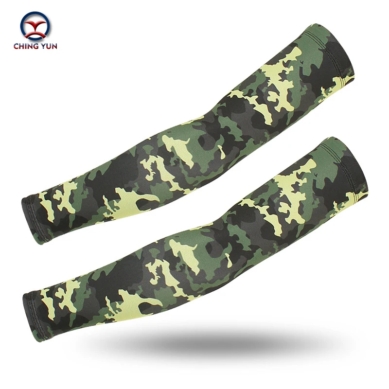 

CHINGYUN new army fan camouflage ice silk arm cover novel fashion Anti-UV sport riding fishing unisex sunscreen outdoor fitness