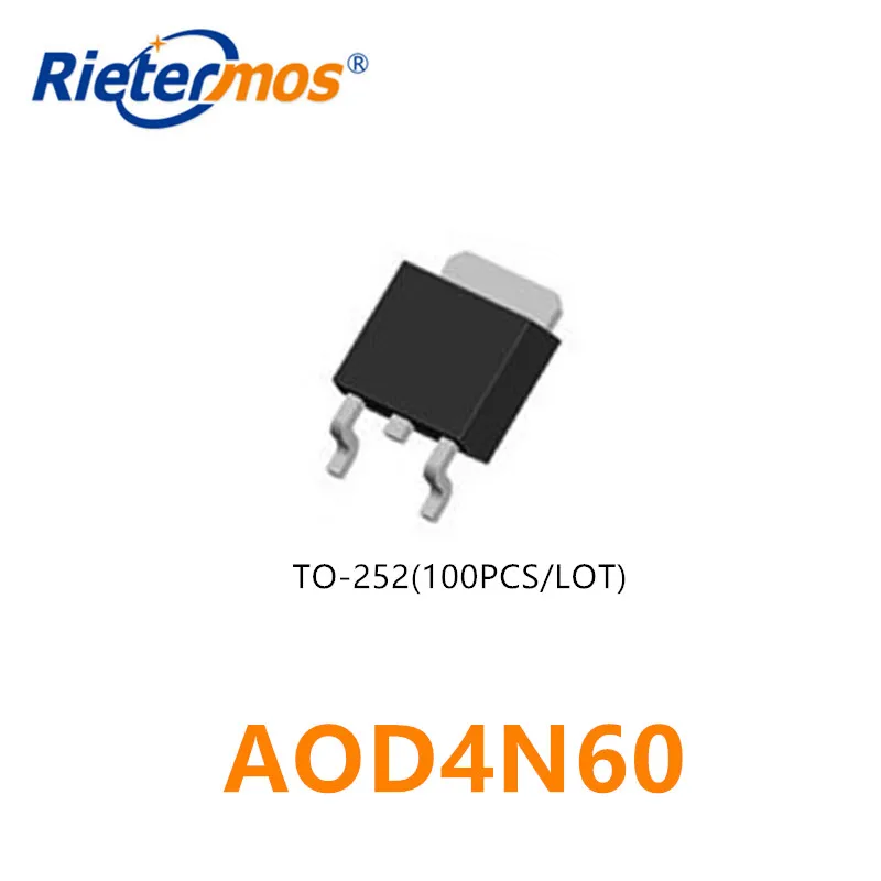 100PCS AOD4N60 D4N60 4N60 T0-252 SMD di ALTA QUALITÀ
