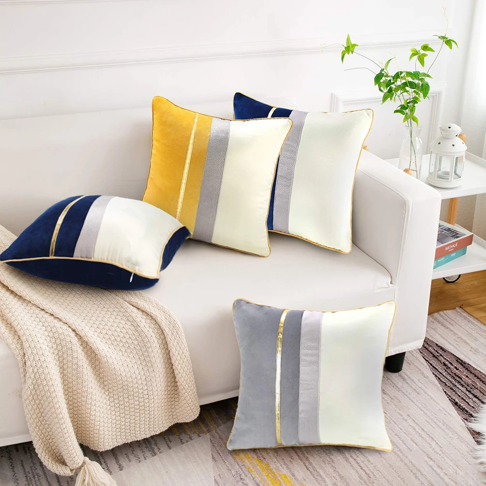 45*45cm Sofa Pillow Sets Light Luxury Wind Sofa Cushion Pillow Living Room Leather Sofa Pillow Sets Sample Room Cushion Sets