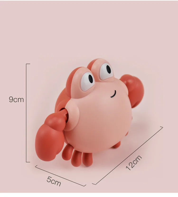 New Baby Bath Cartoon Animal Swimming Toys Frogs Crab Infant Swim Chain Clockwork Classic Baby Cognition Water Toy For Children