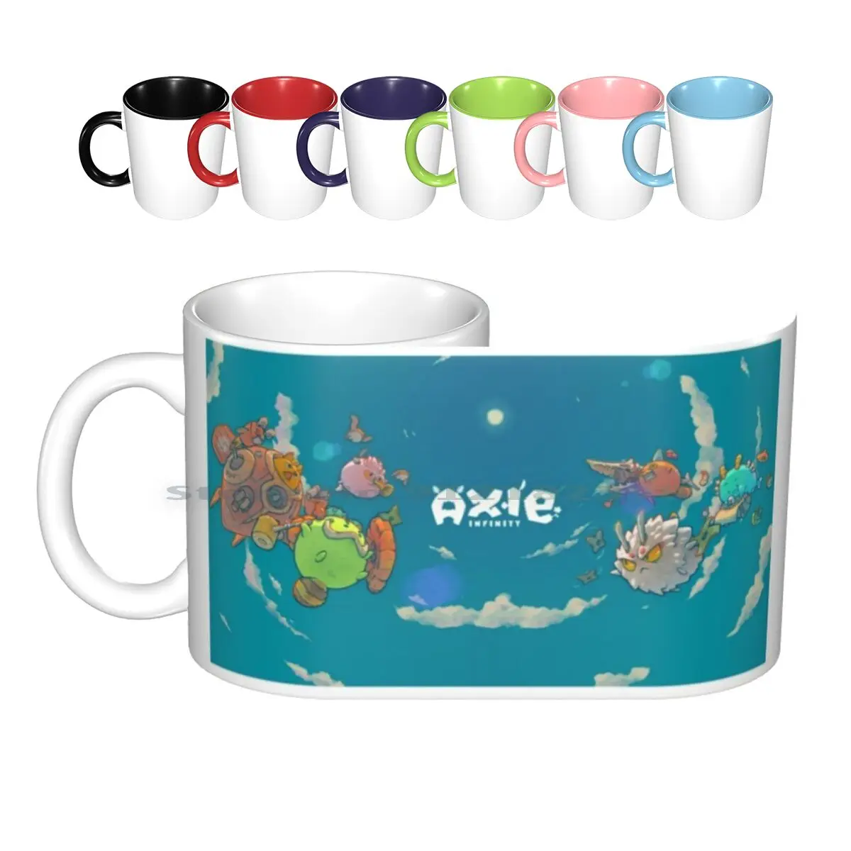 Axie Infinity Ceramic Mugs Coffee Cups Milk Tea Mug Axie Infinity Crpytocurrency Axie Token Discord Axie Pet Game Blockchain