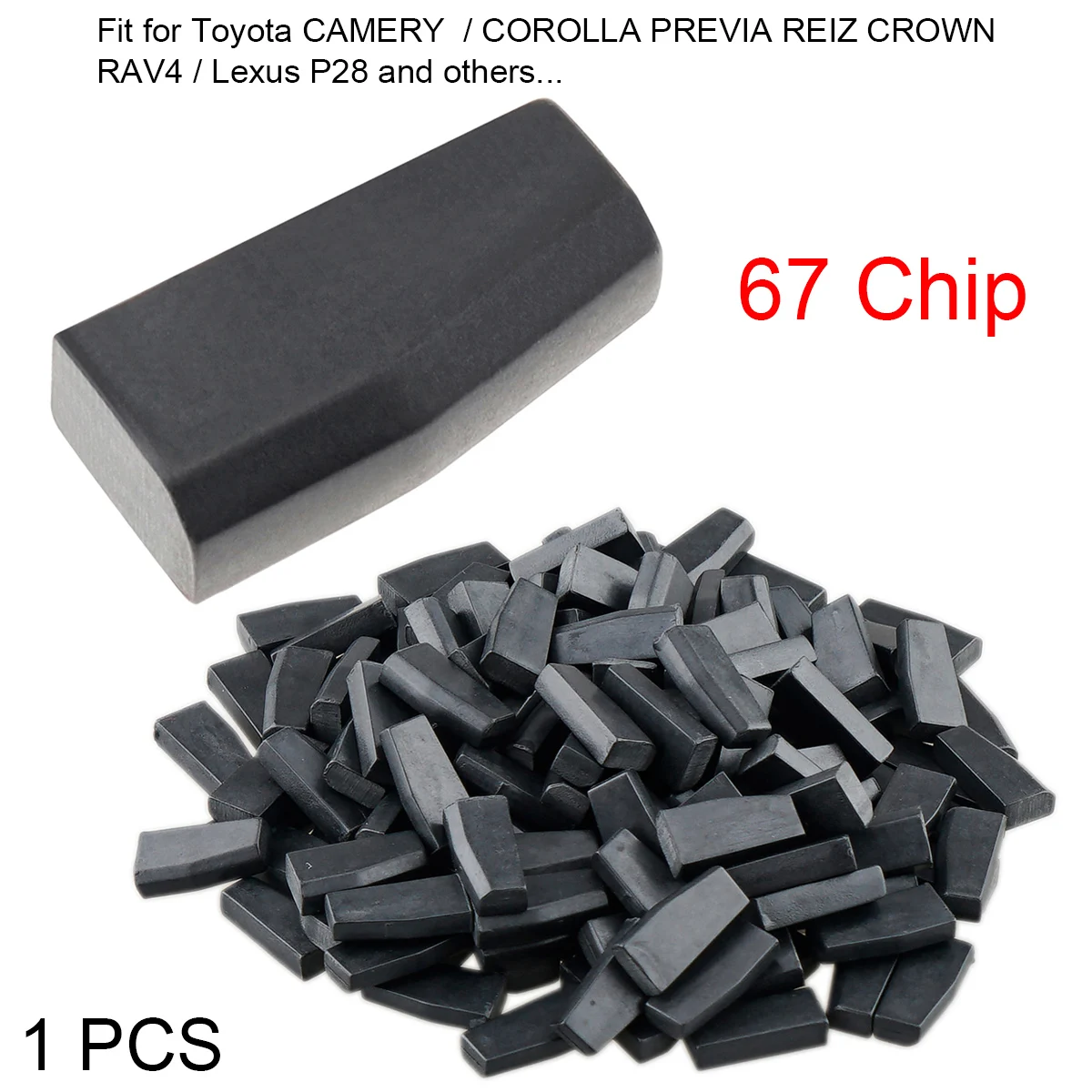 

Blank 4D67 ID67 Carbon Chip Car Key Transponder Chip Repalcement Fit for CAMERY/REIZ/Toyota/COROLLA/PREVIA/CROWN/RAV4