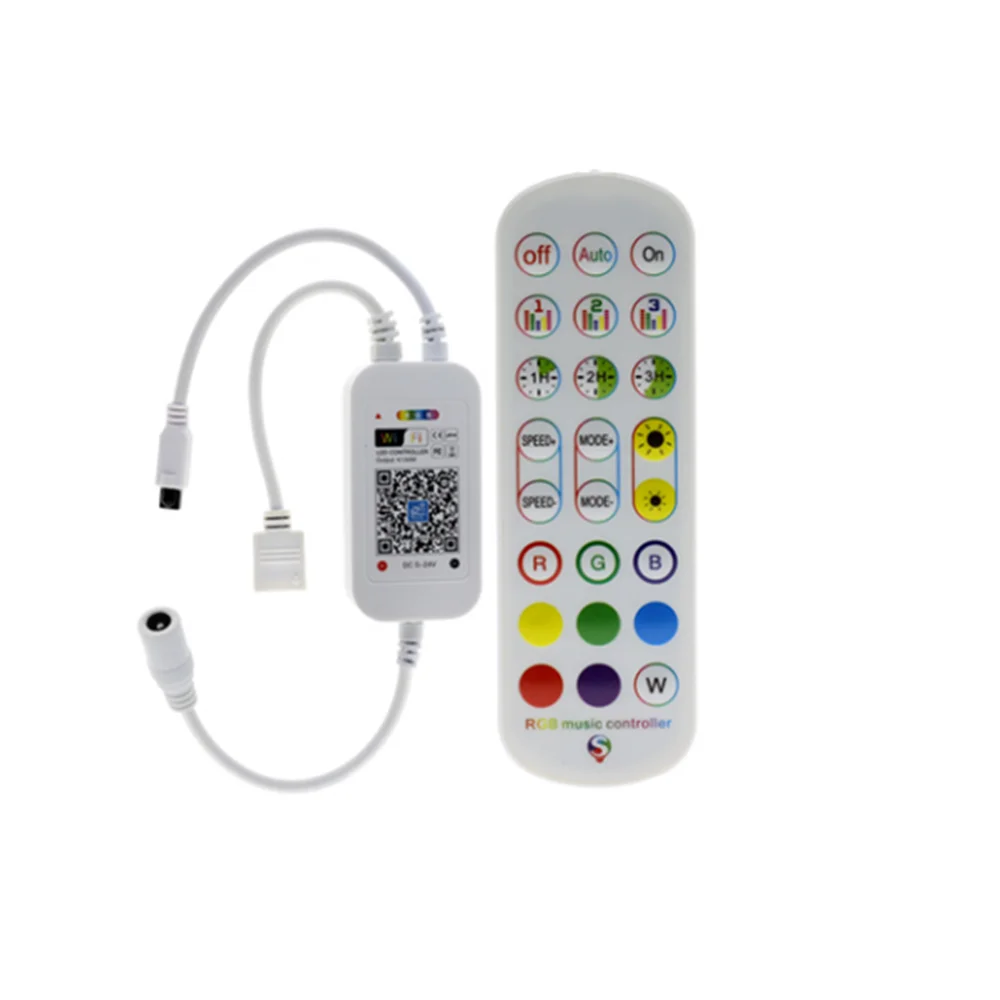 DC5V-24V LED RGB controller Wifi music controller single output 24-key remote WiFi smart for RGB light bar