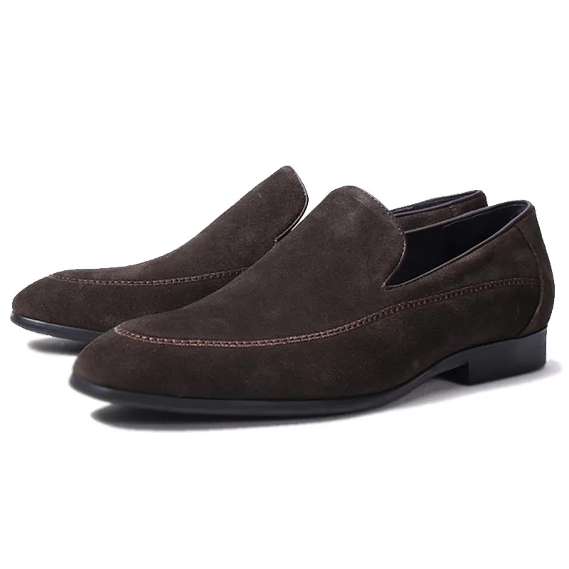 

Sipriks Original Cow Suede Loafers Of Men Elegant Black Casual Leather Shoes Gentleman Gents Suits Drive Loafer Comfort Everyday