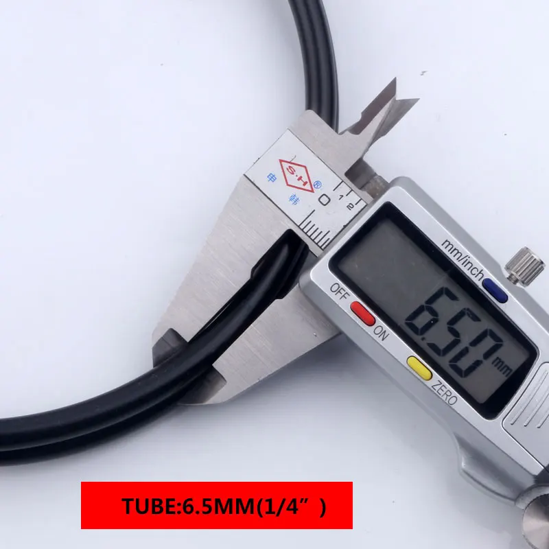 Đen 1/4 "Ống PE Thực Phẩm Chất Lượng Cao Cấp Vòi Xịt Thông Minh Giãn Nở 1/4 Inch Ống Dành Cho Máy Lọc Nước RO Hệ Thống Lọc hồ Cá Ngoài Đường Kính