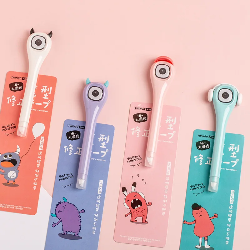 24 pcs/lot 6M Creative Monster Correction Tape Cute Decoration Stickers Promotional Gift Stationery School Office Supplies