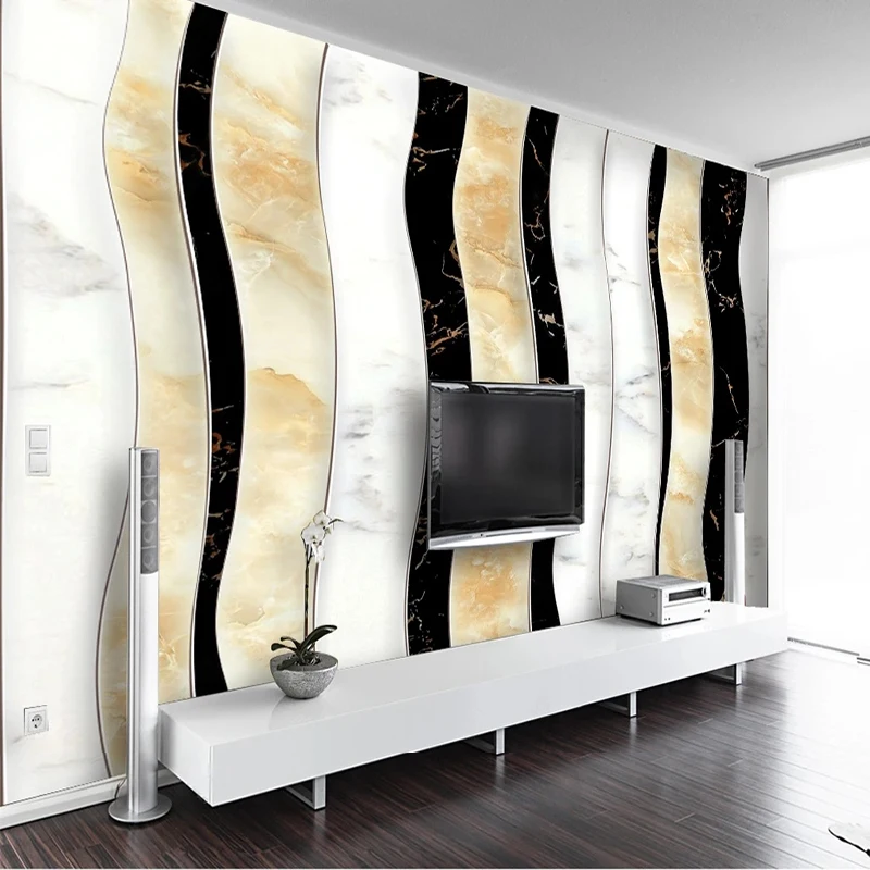 Custom Photo Wallpaper 3D Marble Abstract Geometric Pattern Living Room TV Background Wall Tapety Fresco Papel De Parede Sticker