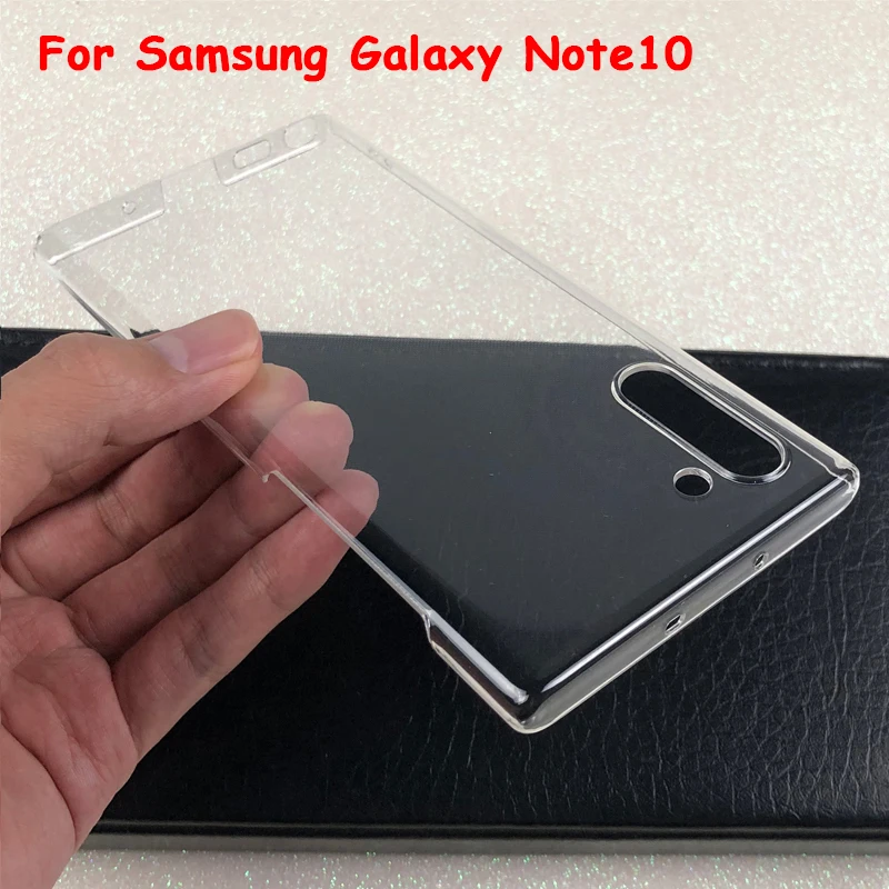 For Samsung Galaxy Note10 Note 10 Plus Hard PC Camera Protect Case Ultra Thin Clear Hard Plastic DIY Full Cover Protective Skin