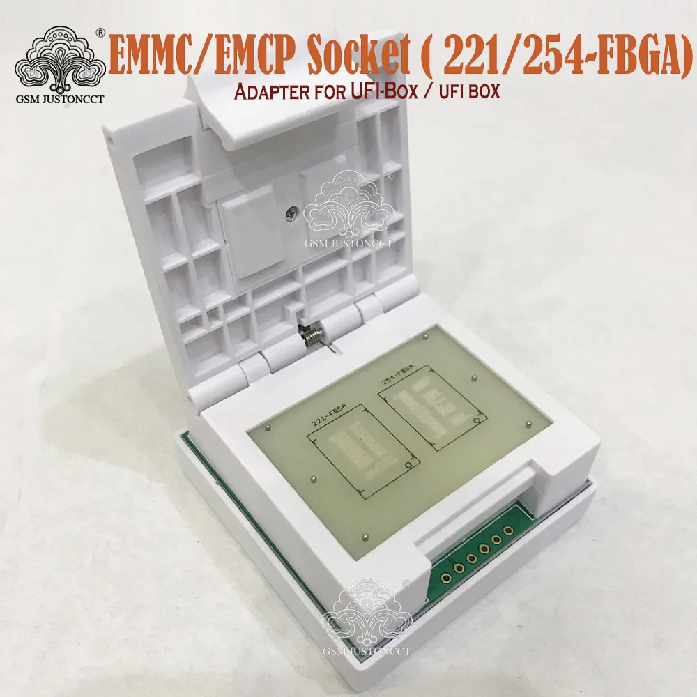 

2024 NEW Original 2 in 1 EMMC/EMCP Socket (221-FBGA,254-FBGA) Test Socket Adapter for UFI-Box