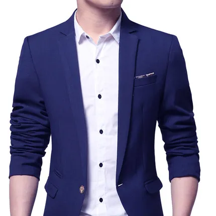 Fashion Boollili New 2023 Autumn Spring Male Blazer Casual Slim Fit Suit Men Outwear Single Button Velvet Blazer Men Plus Size