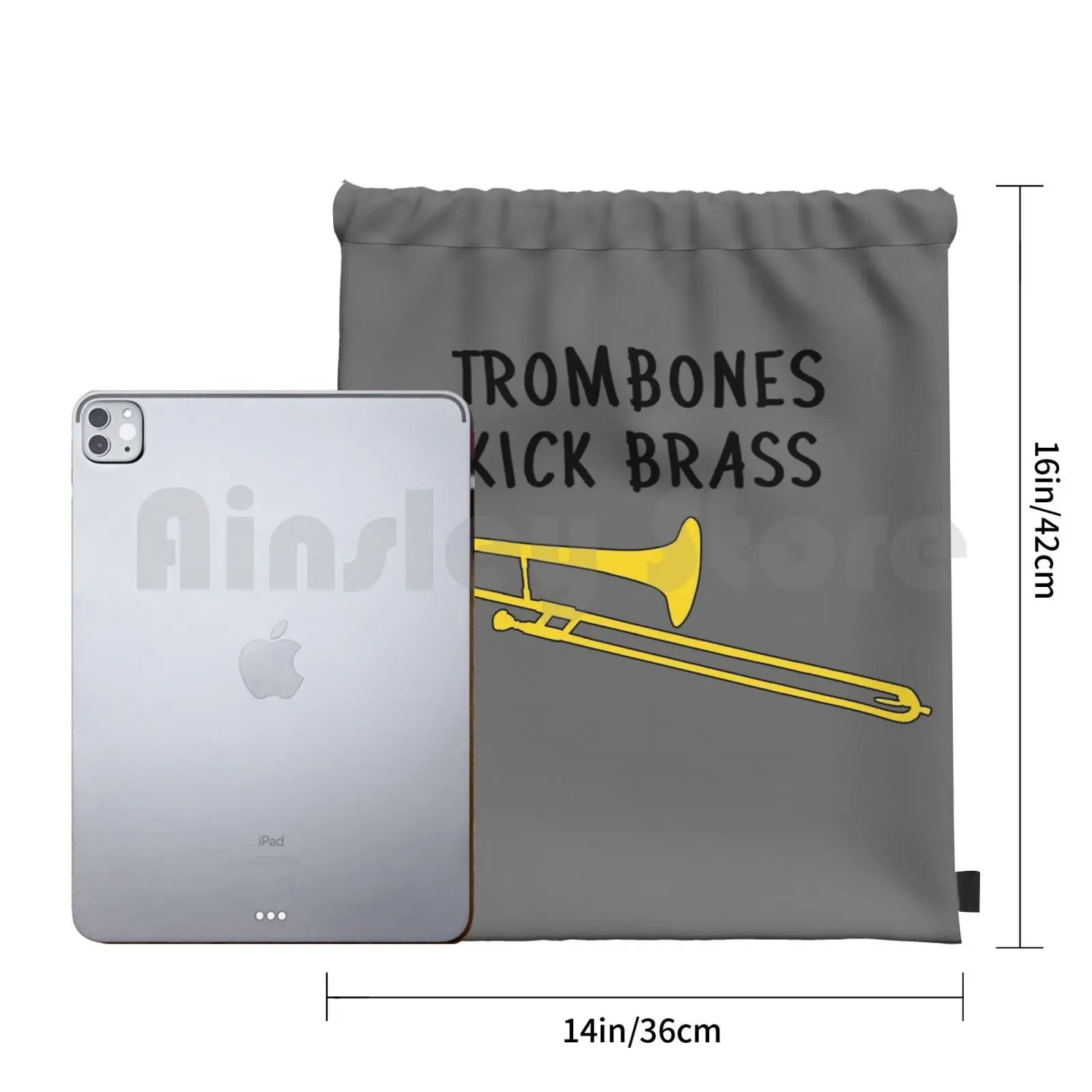 Sac à dos trombone Kick Brass, sac de sport étanche, bande de marche, cadeau amusant, sacs à cordes de proximité