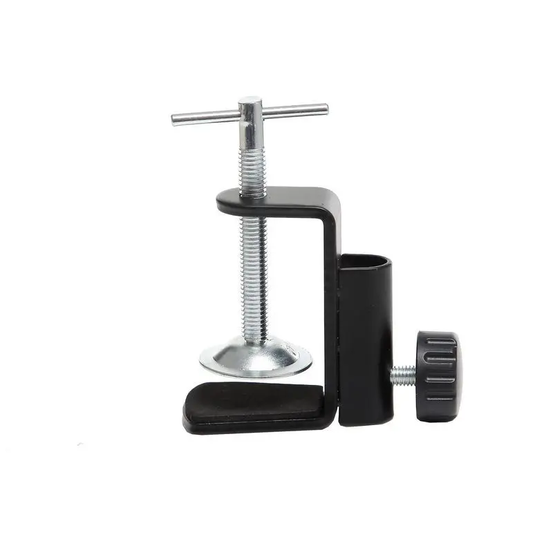 

Cantilever Bracket Clamp Holder Metal Desk Lamp Clip Fittings Base Hose with 12MM Hole Diameter and Non-slip Mat for Mic Stand
