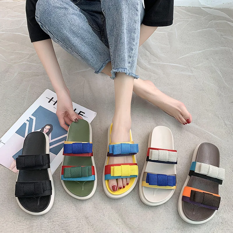 Ladies New Slippers Indoor and Outdoor Wear Summer Rubber Soft Sole Sandals Flip Flop Beach Shoes Fashionable and Convenient