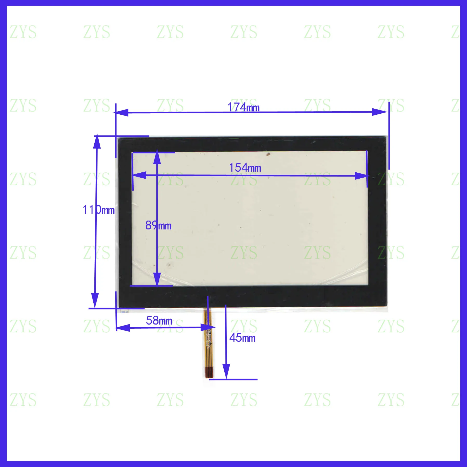 ZhiYuSun XWT1440  7Inch  174*110mm 4Wire Resistive TouchScreen Panel Digitizer  for GPS CAR this is compatible 174*110  XWT 1440