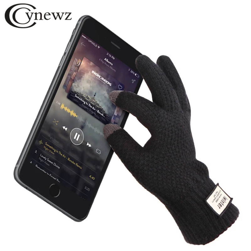 Men Knitted Gloves Touch Screen High Quality Male Thicken Warm Gloves Winter Autumn Men Mitten Men Winter Business Knitted Glove