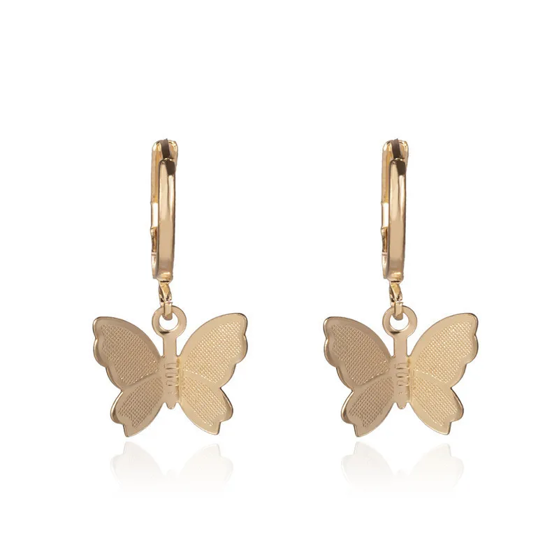 New Personality Wild Geometric Earrings Women\'s Butterfly Simple Temperament Earrings Jewelry Wholesale And Retail Oorbellen