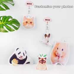 Custom dog Toys Dolls keychain cat photo custom mascot backpack pendant mobile phone pendant pet key chain Birthday Gift