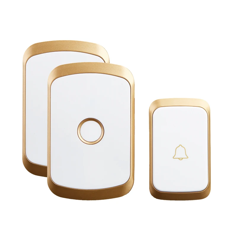 CACAZI Home Intelligent Wireless Doorbell for Outdoor Waterproof 300M Long Range US EU UK AU Plug 60 Chime 1 Button 2 Receiver