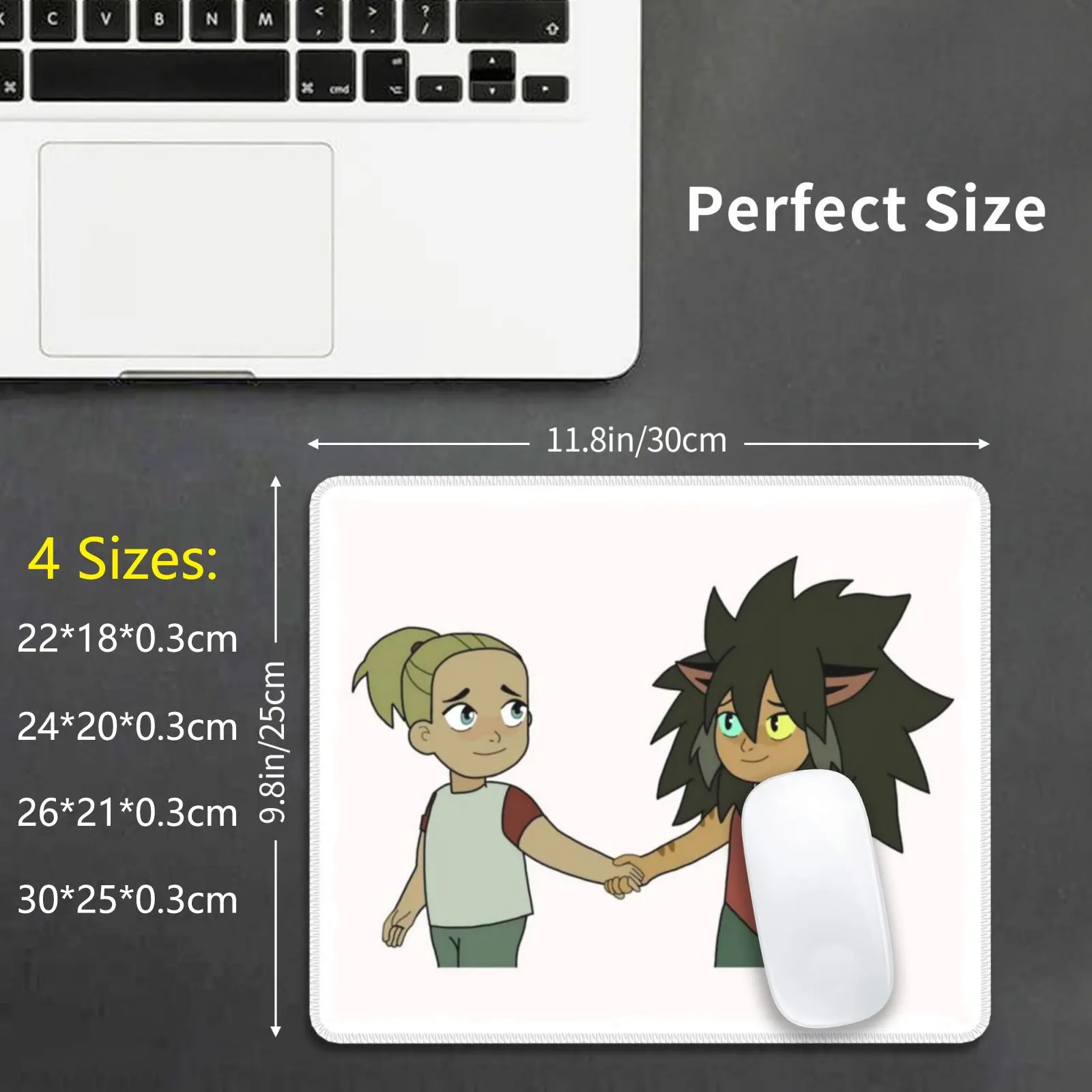 Little Catradora Holding Hands Mouse Pad DIY Print Shera She Ra Spop Catradora Catra Adora