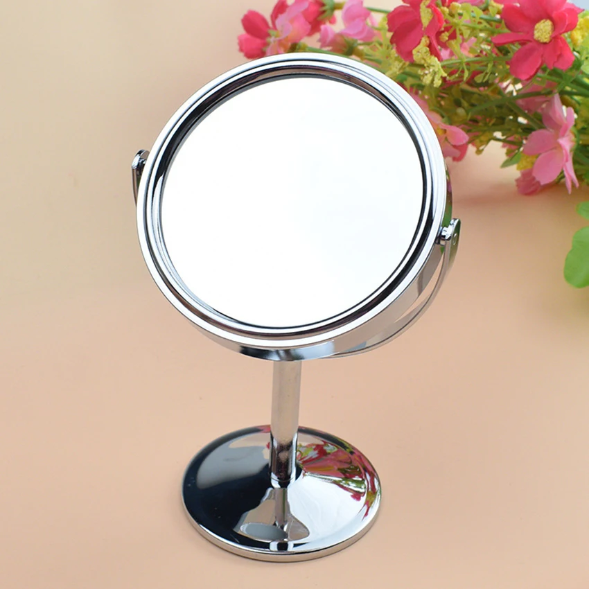 2 في 1 ضعف الجانب HD مرآة لمستحضرات التجميل ، 1:2 وظيفة التكبير مرآة لسطح المكتب لوضع مساحيق التجميل ، الدورية شقة/المكبر المرآة البالونية للفتيات