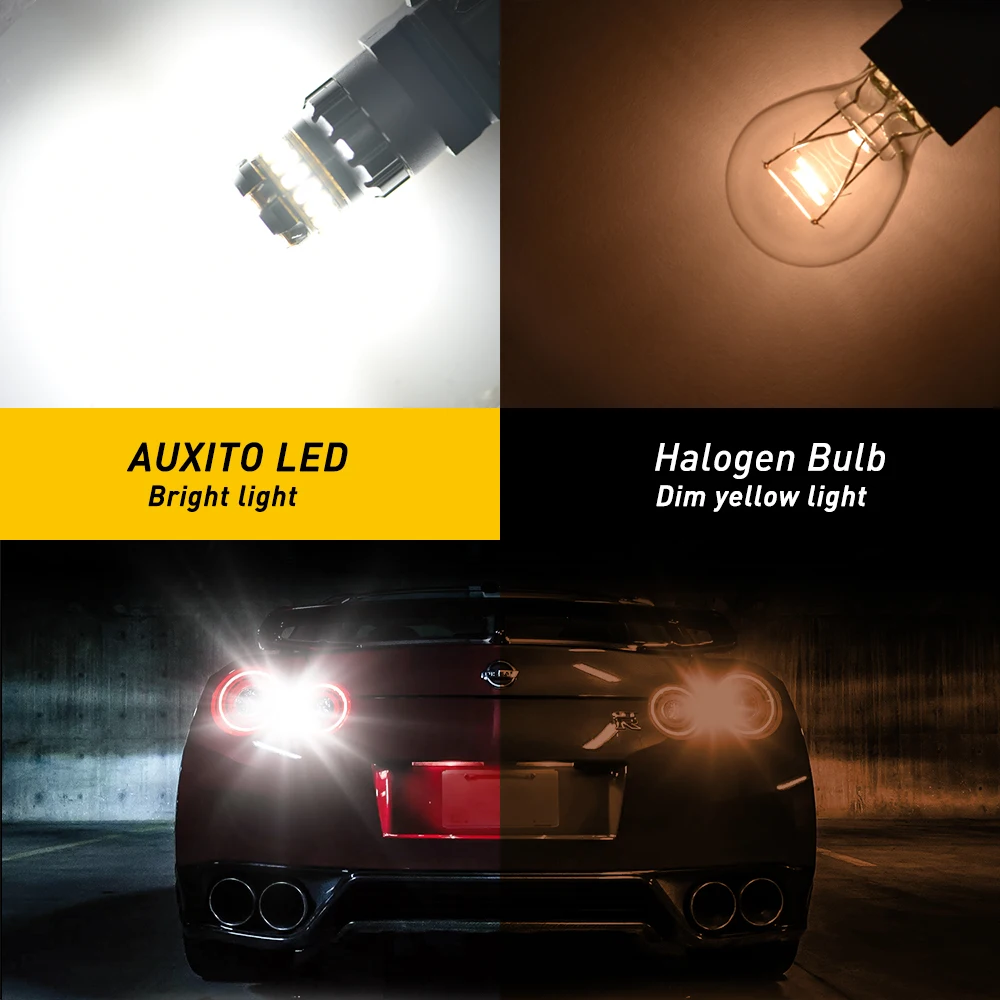 AUXITO 2x P27/7W LED Canbus 3157 3357 P27W T25 LED Bulb For Daytime Running Lights DRL For 2011 and up Jeep Grand Cherokee Amber