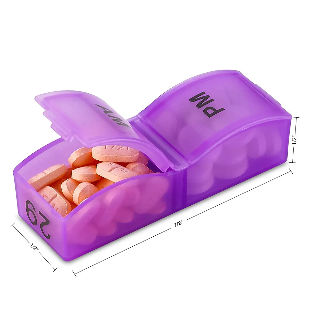 Caja de plástico para pastillas de viaje, contenedor organizador de almacenamiento semanal, dispensador de tabletas, celosía independiente