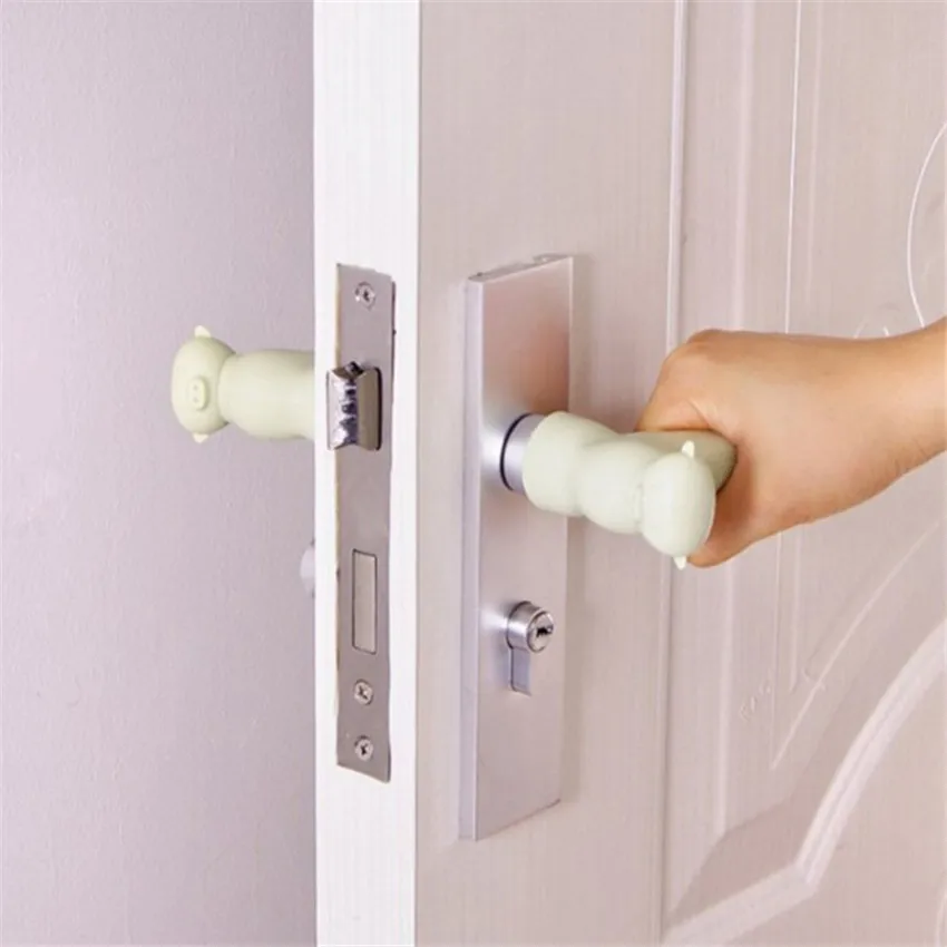 Silicone Anti-Collision Door Handle Gloves for Kids, Door Knob Covers, Protective Pad, Child Security Handle Sleeve, 1Pc