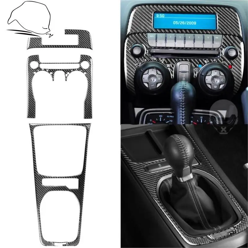 

RRX For Chevrolet Camaro 2010 2011 ZL1 Carbon Fiber Car Air Conditioning & Gear Shift Frame Trim Sticker Kit Modified Interior