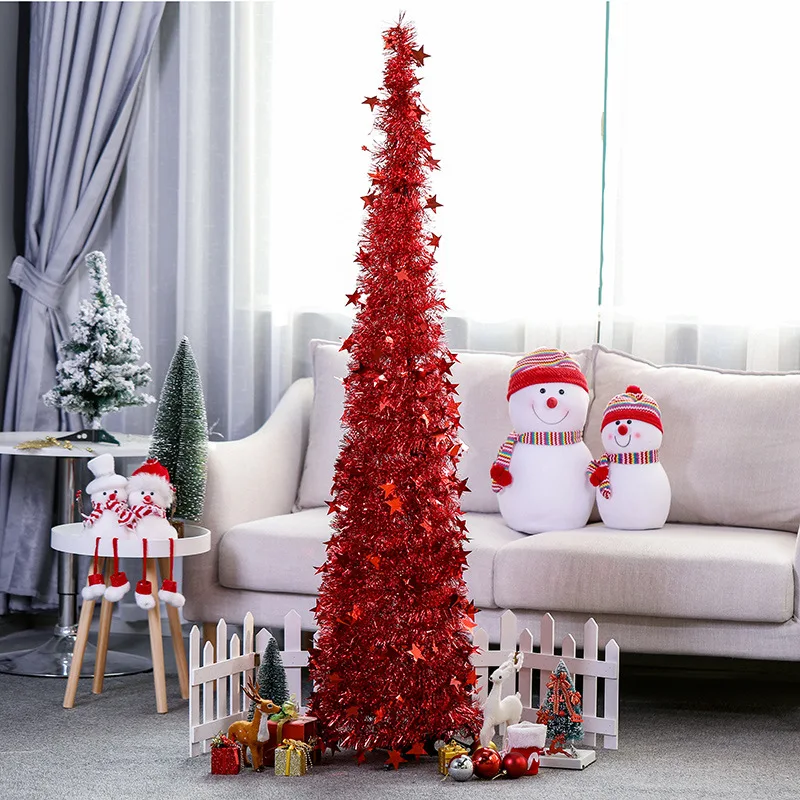 2020 In Stock Christmas Tree with Stars 1.5 meters Encryption Hot Sale New Year Decorations for Home