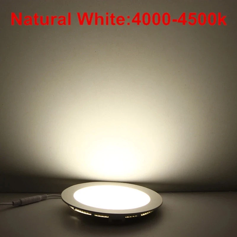 Ultra thin 6W 8W 15W 20W LED Ceiling Recessed Grid Downlight / Slim Round Panel Light With Free Opening Hole