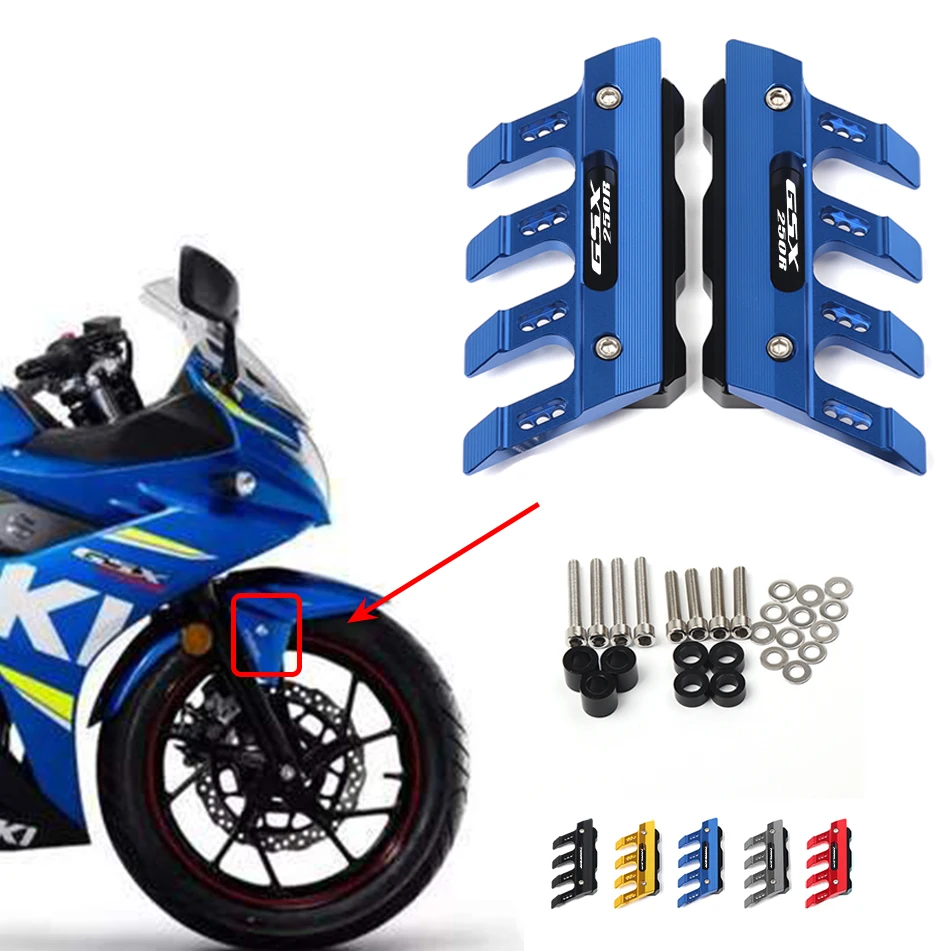 Motorcycle Front Fender Side Protection Guard Mudguard Sliders For SUZUKI GSX250R GSX 250R Accessories universal