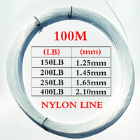 Heavy Nylon Leader Line, 100m, 150LB, 200LB, 250LG, 400LB, Super Strong Line