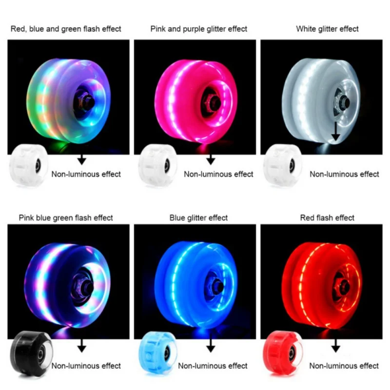 4Pcs Glow Skate Flash Wheel Micro Scooter Flashing Roller Back Rear Skateboard Scooter Ball Roller Wheel Scooter New