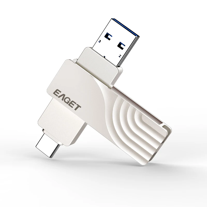 

EAGET CF30 USB Flash Drive 128G OTG Metal USB 3.0 Pen Drive Key 64GB Type C3.1 High Speed pendrive Mini Flash Drive Memory Stick