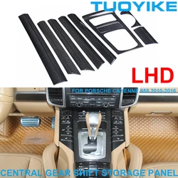 LHD Real Dry Carbon Fiber Dashboard Central Console Gear Shift Trim Interior Door Panel Cover For Porsche Cayenne 958 2011-2017