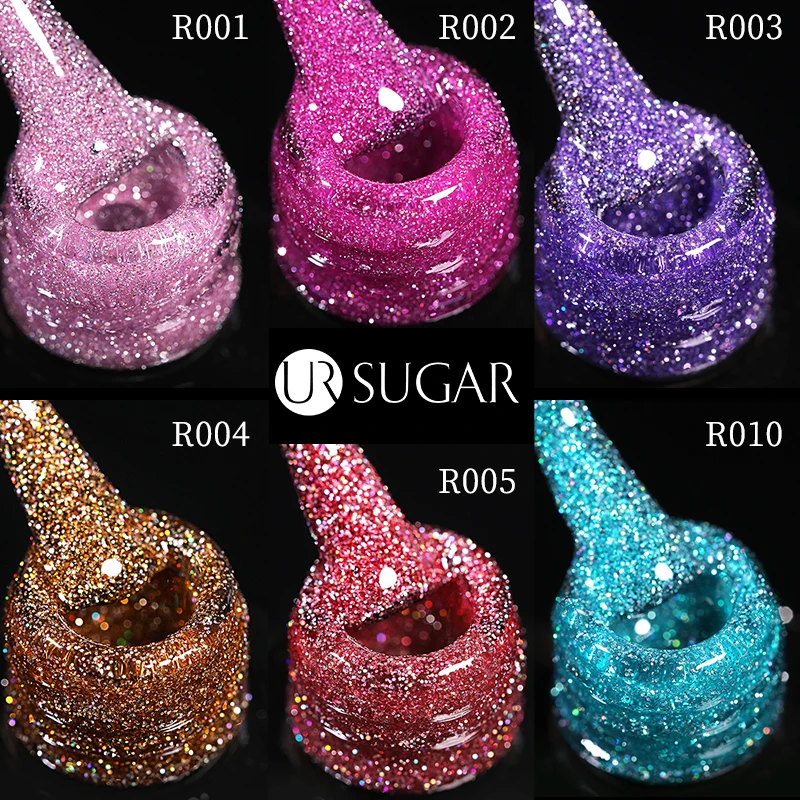 UR SUGAR-Verhéritage à Ongles Gel UV LED, Bleu Profond, Coulé, Paillettes, Laser, Rotterdam, Kling, Hybrid, Soak Off, Art, 7.5ml